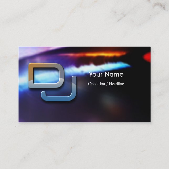 DJ Music Business Card Visitenkarte (Vorderseite)