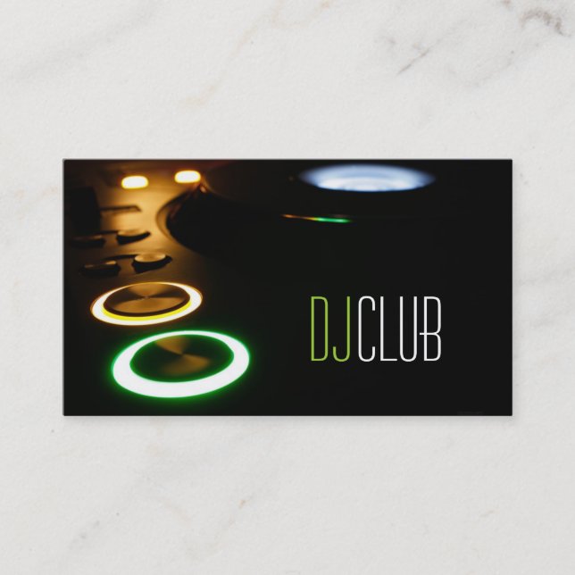 DJ Music Club Entertainment Carte de visite     (Devant)