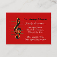 DJ music G clef Carte de visite