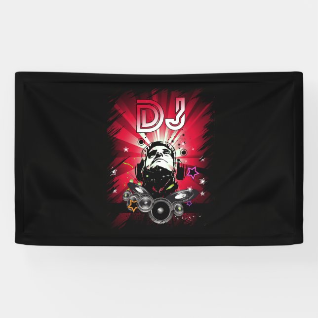 DJ Music Lover Music Player Sound Cool Banner (Horizontal)