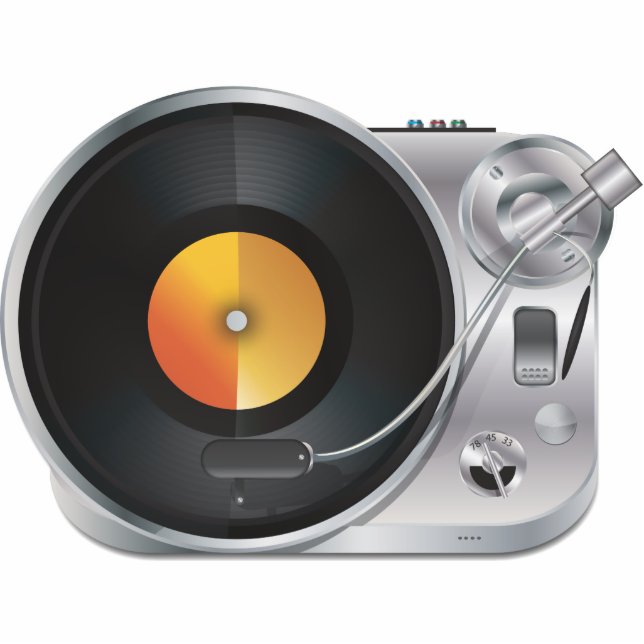 DJ Music Player Fotoskulptur Magnet (Vorne)