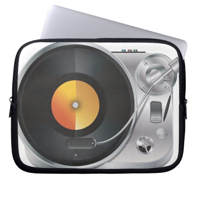 DJ Music Player Laptopschutzhülle (Vorderseite)