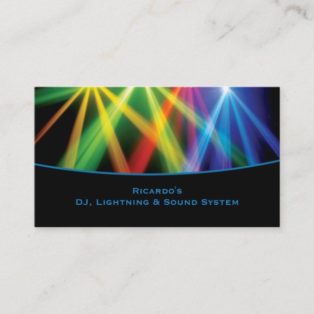 DJ Music Uplighing Carte de visite (Devant)
