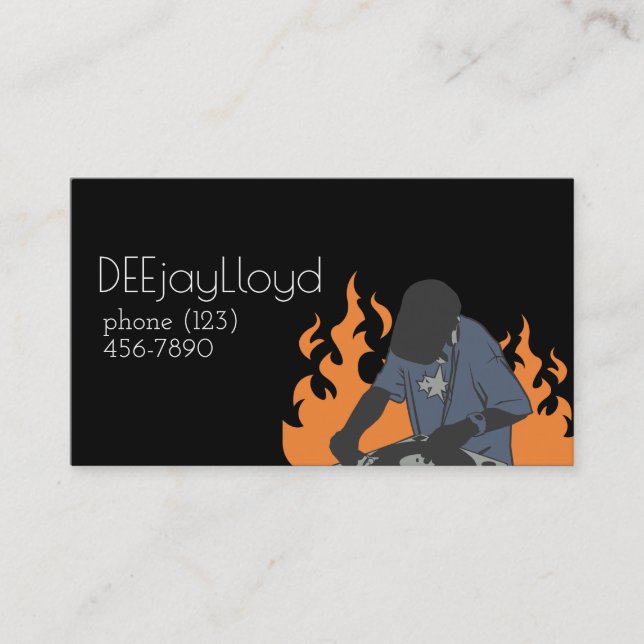 Dj Musician Business Card Visitenkarte (Vorderseite)