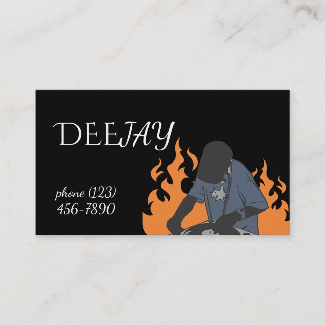 Dj Musician Business Card Visitenkarte (Vorderseite)