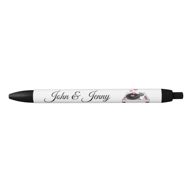 DJ Musician Custom Wedding Favor Gift Kugelschreiber (Vorderseite)