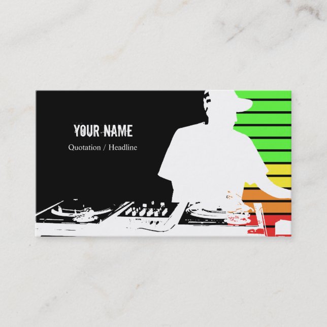 DJ-Musikindustrie-Karte Visitenkarte (Vorderseite)