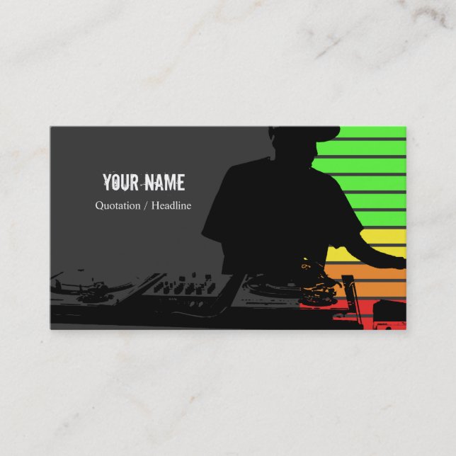 DJ-Musikindustrie-Karte Visitenkarte (Vorderseite)