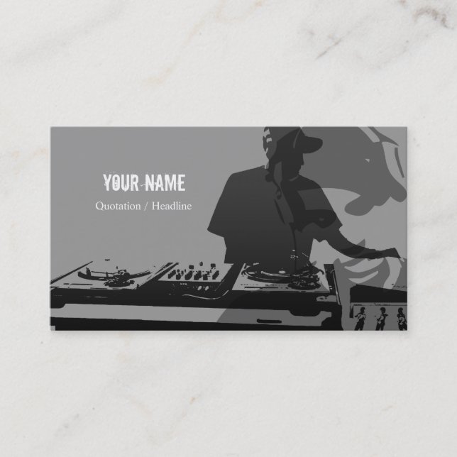 DJ-Musikindustrie-Karte Visitenkarte (Vorderseite)