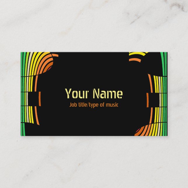 DJ-Musikproduktionsmusiker-Kartenentzerrer Visitenkarte (Vorderseite)