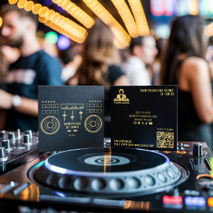 Dj-Musikveranstaltungen Moderne Minimalistische Sc Quadratische Visitenkarte