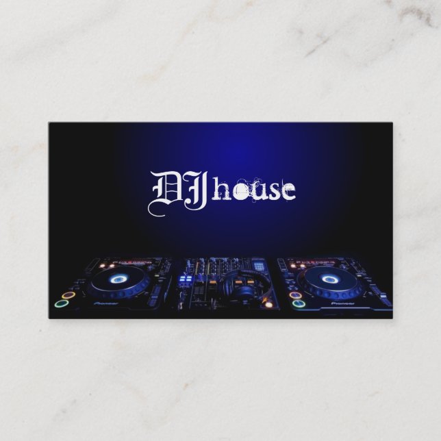 DJ, Musique, Carte de visite de divertissement (Devant)