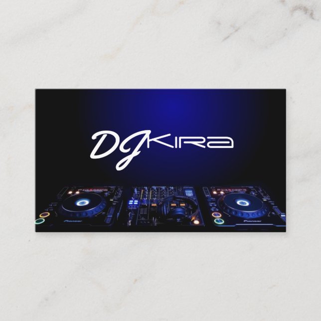 DJ, Musique, Club, Carte de visite (Devant)