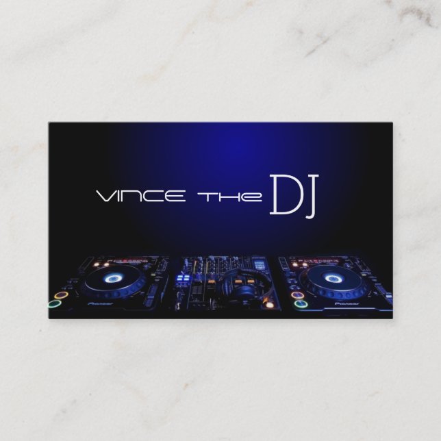 DJ, Musique, Club, Carte de visite (Devant)