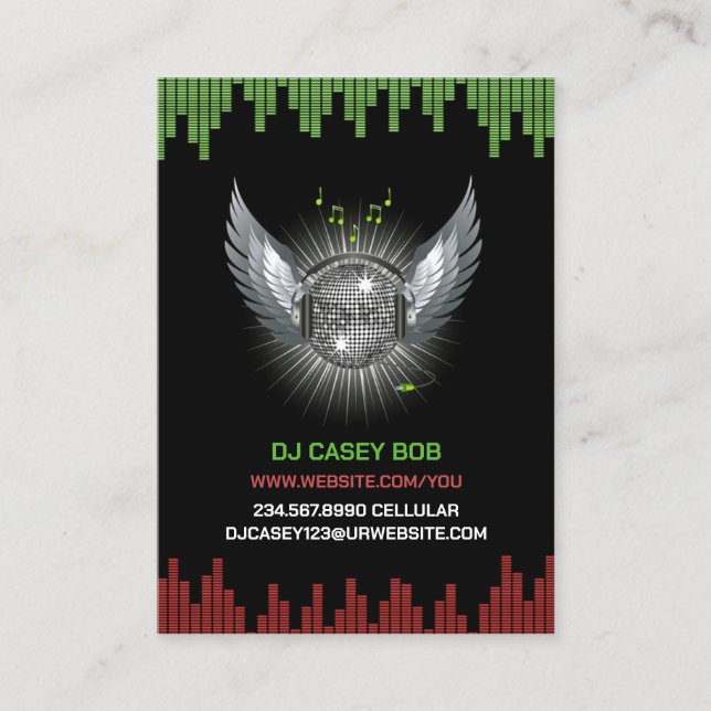 DJ Night Club Chubby Carte de visite (Devant)