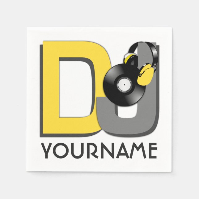 DJ-Papierservietten Serviette (Vorderseite)