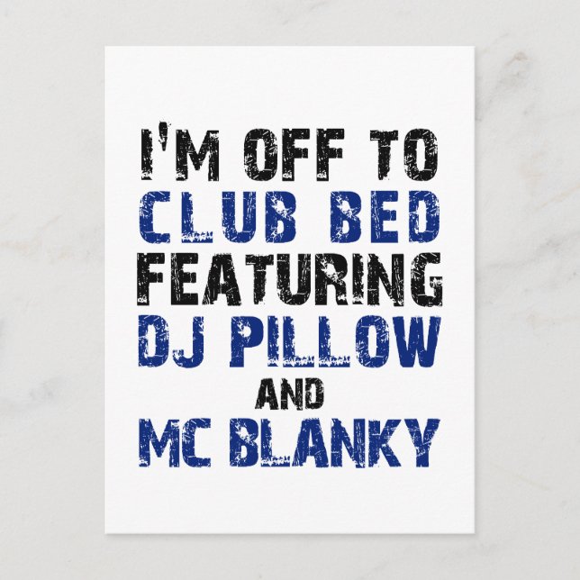 DJ Pillow und Mc Blanky Postkarte (Vorderseite)
