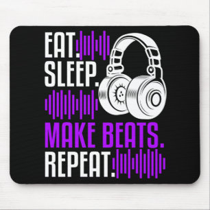 DJ Producer Eat Sleep Make Beats Music Mousepad