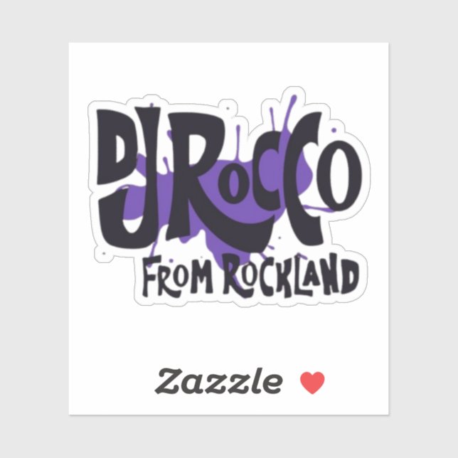 DJ Rocco From Rockland logo Aufkleber (Blatt)