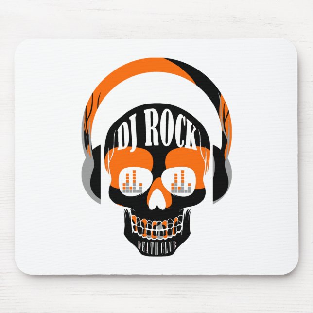 DJ Rock Skull Todeclub Mousepad (Vorne)