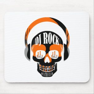 DJ Rock Totenkopf Todes Club Musik Mousepad