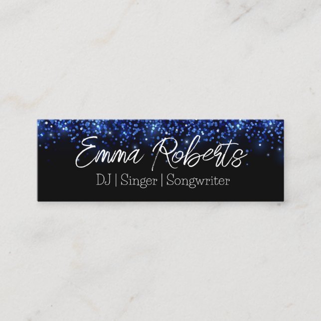 DJ | Sänger | Songwriter Planning Business Card Mini Visitenkarte (Vorderseite)