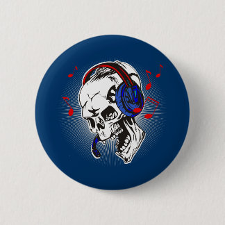 DJ-Schädel Button