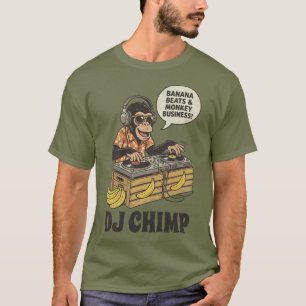 DJ Schimpanse Banana Beats Lustig T-Shirt