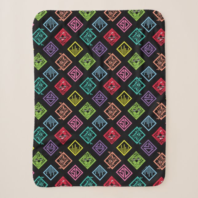 DJ Scooby-Doo-Muster Sherpadecke (Vorderseite)