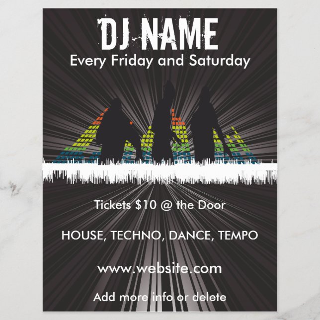 DJ Shadows Music Flyer (Vorne)