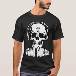 DJ-Shirt-Schädel mit Kopfhörern T-Shirt