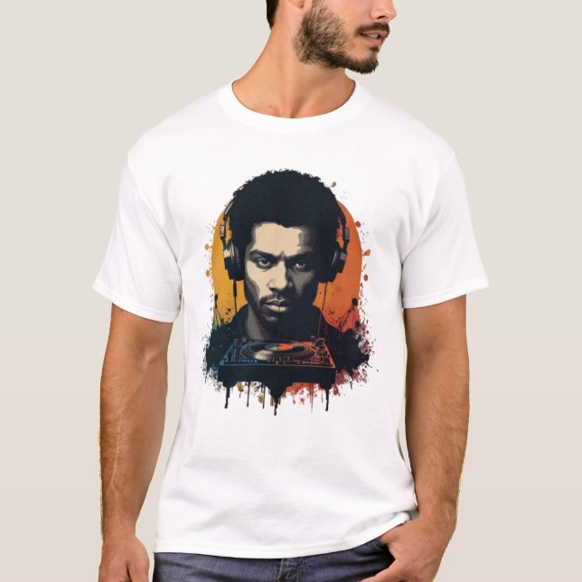 DJ-Silhouette T-Shirt (Vorderseite)