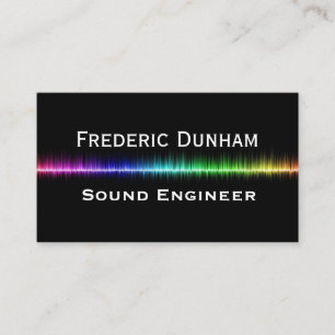 DJ Sound Engineer Music Rainbow Business Cards Visitenkarte