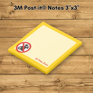 DJ-Sperrzone Post-it Klebezettel