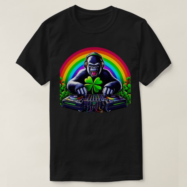 Dj St Patricks Day Paddys Funny Irish T-Shirt (Design vorne)