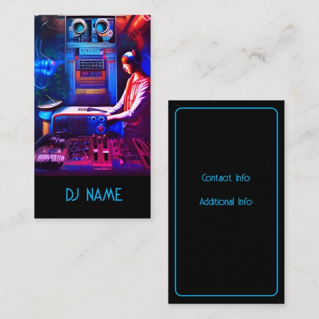 DJ Tech 2 Business Card Visitenkarte (Vorne/Hinten)