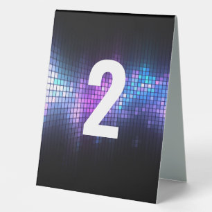 DJ Techno Dance Party Bar Mitzvah Table Zelt Sign Tischaufsteller