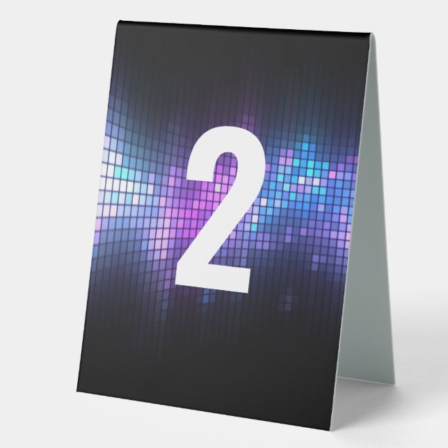 DJ Techno Dance Party Bar Mitzvah Table Zelt Sign Tischaufsteller (Vorderseite)