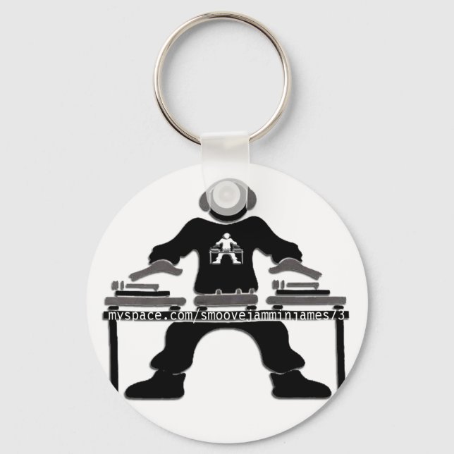 DJ_tshirtUPLOAD, myspace.com/smoovejamminjames73 Schlüsselanhänger (Vorderseite)