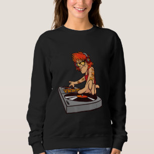 Dj Turntable Bass Music Deejay Rock Headphone Teil Sweatshirt