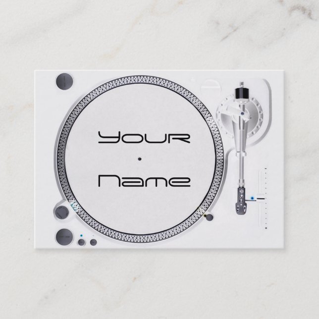 DJ Turntable Business Card Visitenkarte (Vorderseite)