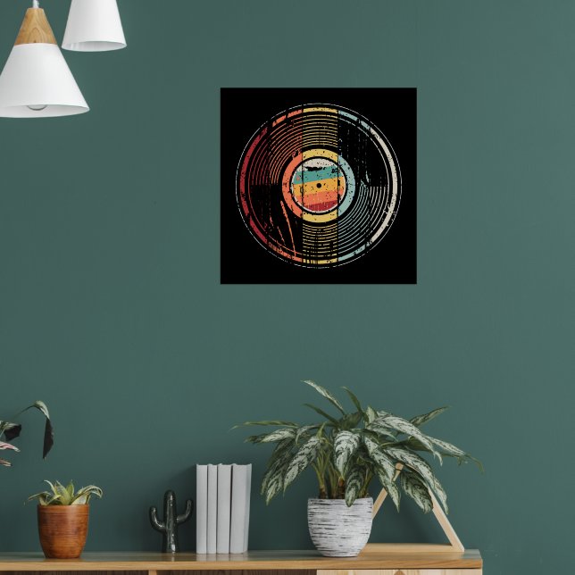 DJ-Turntable für Vinyl-Hörer Poster (Wohnzimmer 1)