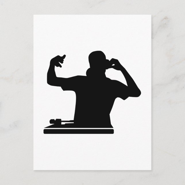 DJ-Turntable Postkarte (Vorderseite)