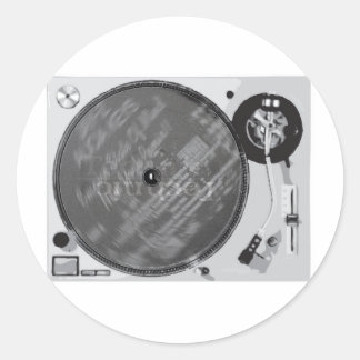 DJ-Turntable Runder Aufkleber