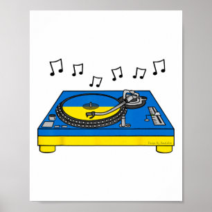 Dj ukrainische Flagge Ukraine Musikproduzent Musik Poster