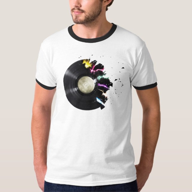 dj vinyl explosion T-Shirt (Vorderseite)