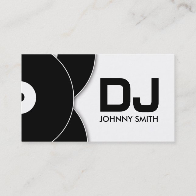 DJ Vinyl Record Music Carte de visite (Devant)