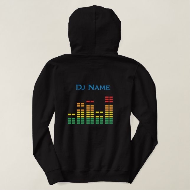 Dj-Vorlage Bestickter Hoodie (Design Rückseite)