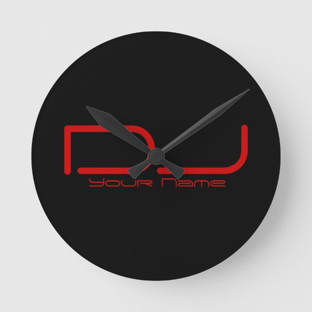 DJ-Wanduhr Runde Wanduhr (Vorderseite)