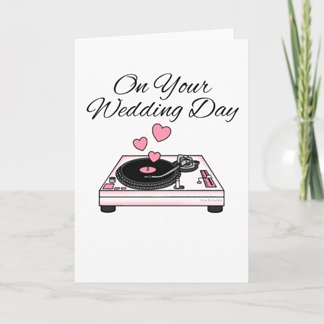 DJ Wedding Card Music Lover Dankeskarte (Vorderseite)